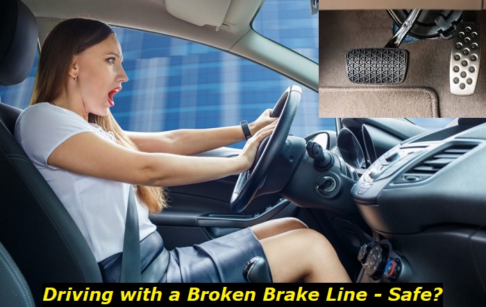 driving with broken brake line